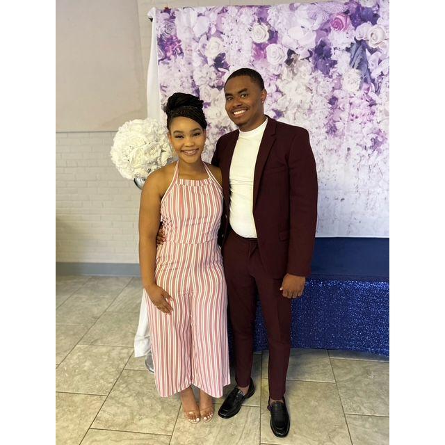 We attended a wedding together for the first time.