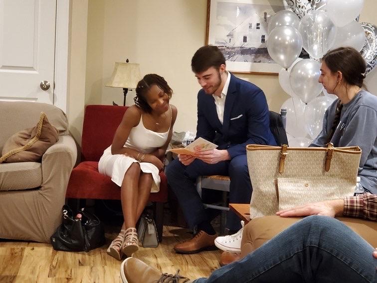 First time opening gifts as an engaged couple!