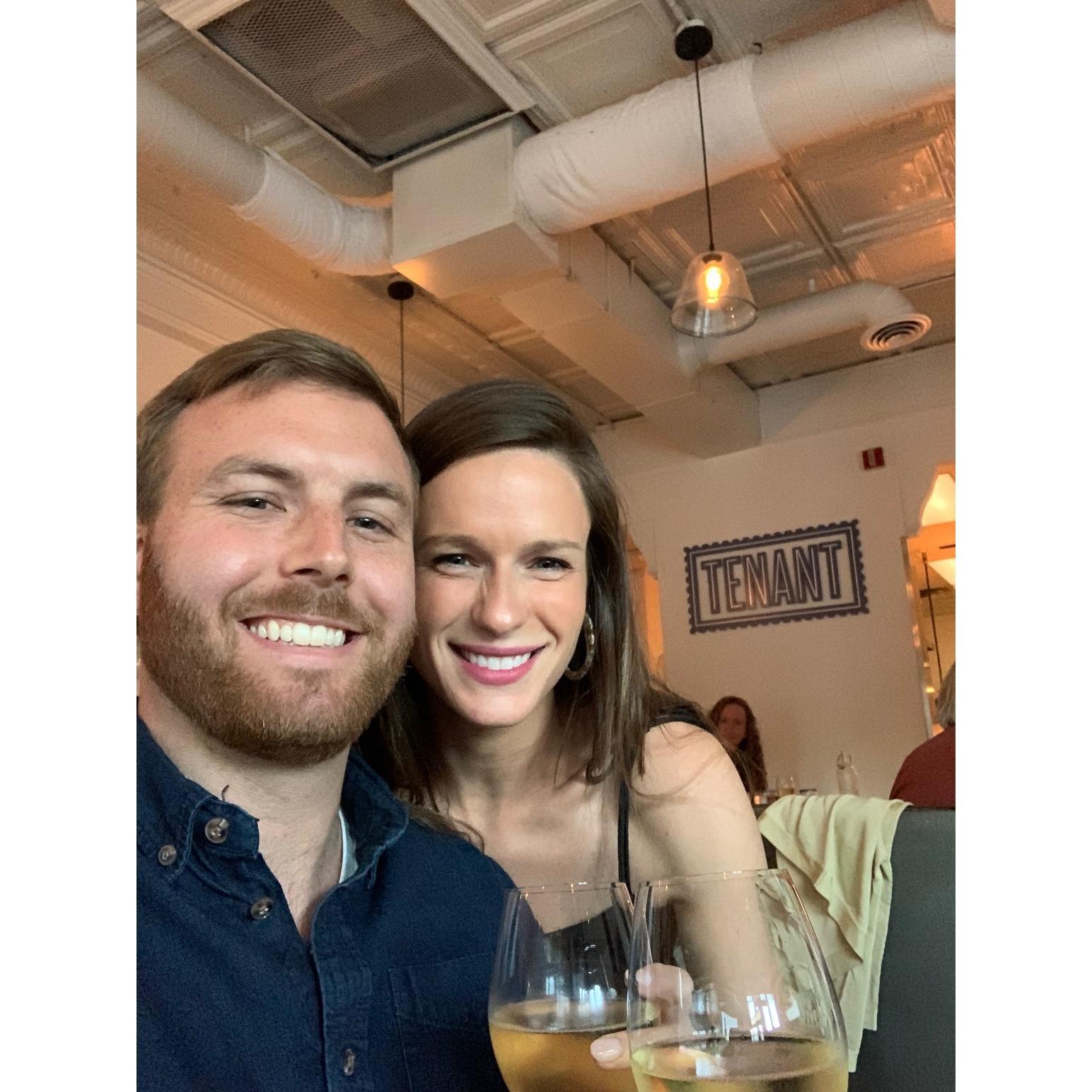 David treats Catherine to the most delicious meal of her life at Tenant!