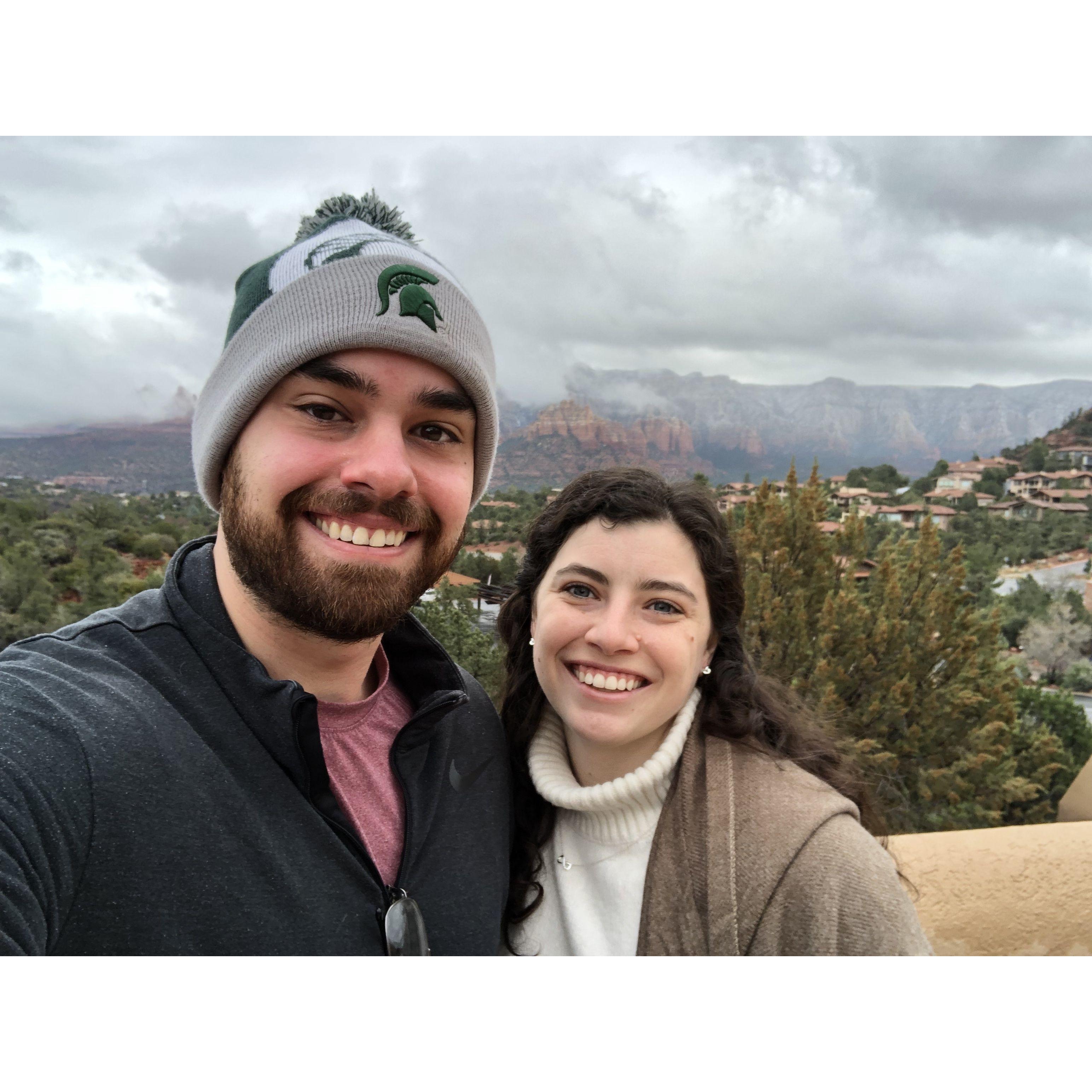 Our first Christmas together was spent exploring Sedona, AZ
