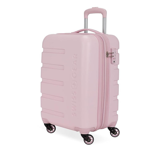 SwissGear 7366 Hardside Expandable Luggage with Spinner Wheels, Pink, Carry-On 19-Inch