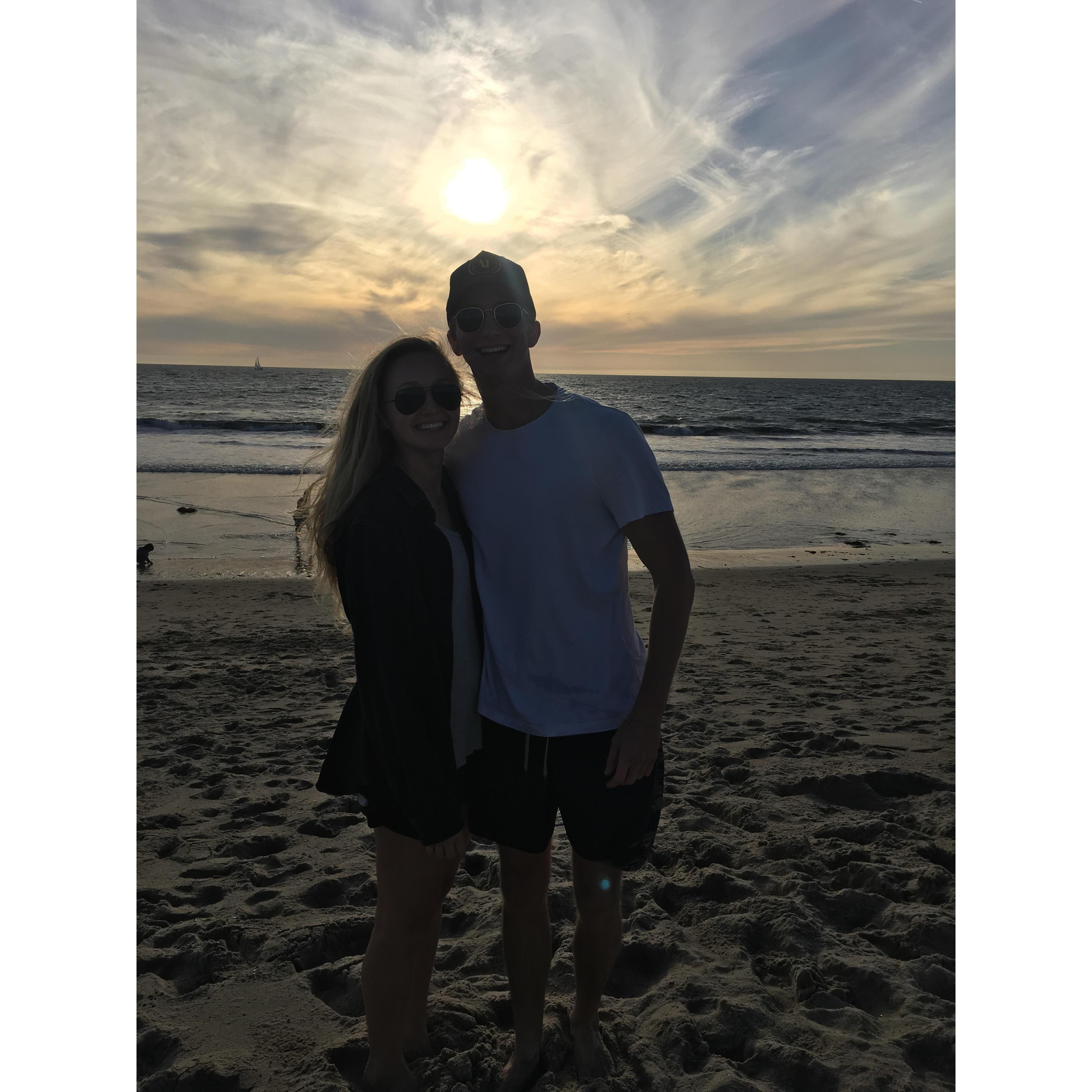 Sunset at Will Rogers beach. The night Thomas told AK that he was ready to marry her, spend the rest of their life together and love her forever. AK awkward laughed but knew she did too.