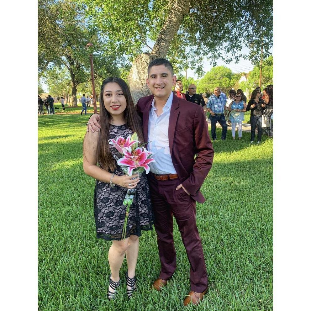 Mariana's college ring ceremony in 2019.