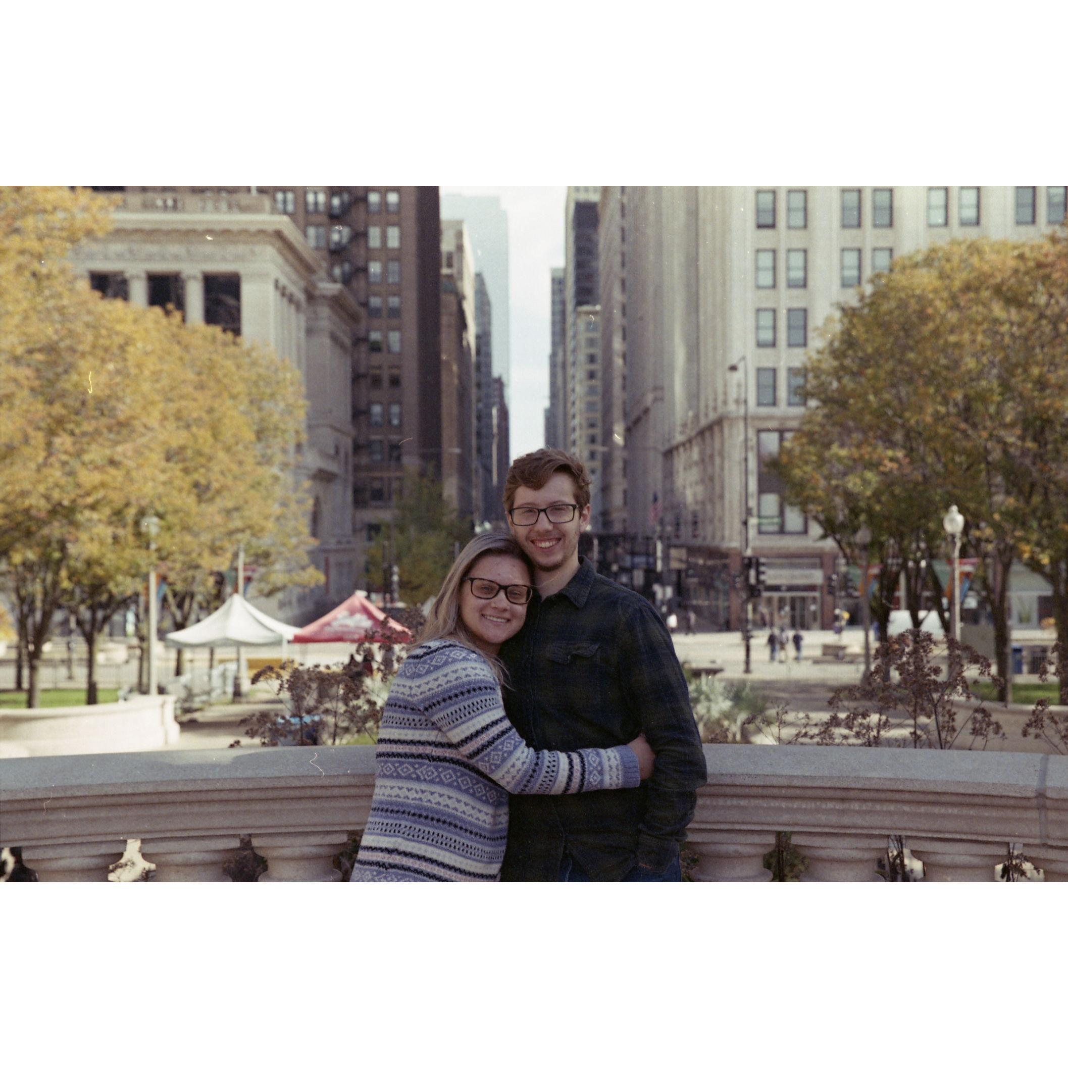 The first trip we took together, we went to Chicago in November 2020 to visit a couple of Cameron's high school friends