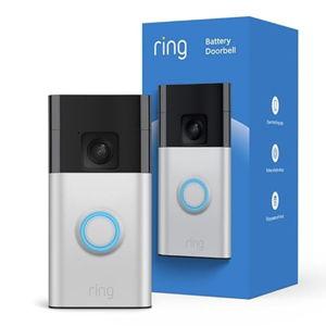 Ring Battery Doorbell (newest model), Home or business security with Head-to-Toe video, Live View with Two-Way Talk, and Motion Detection & Alerts, Satin Nickel