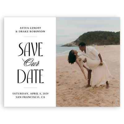 White Wedding Digital Save the Date - Trogir Landscape
