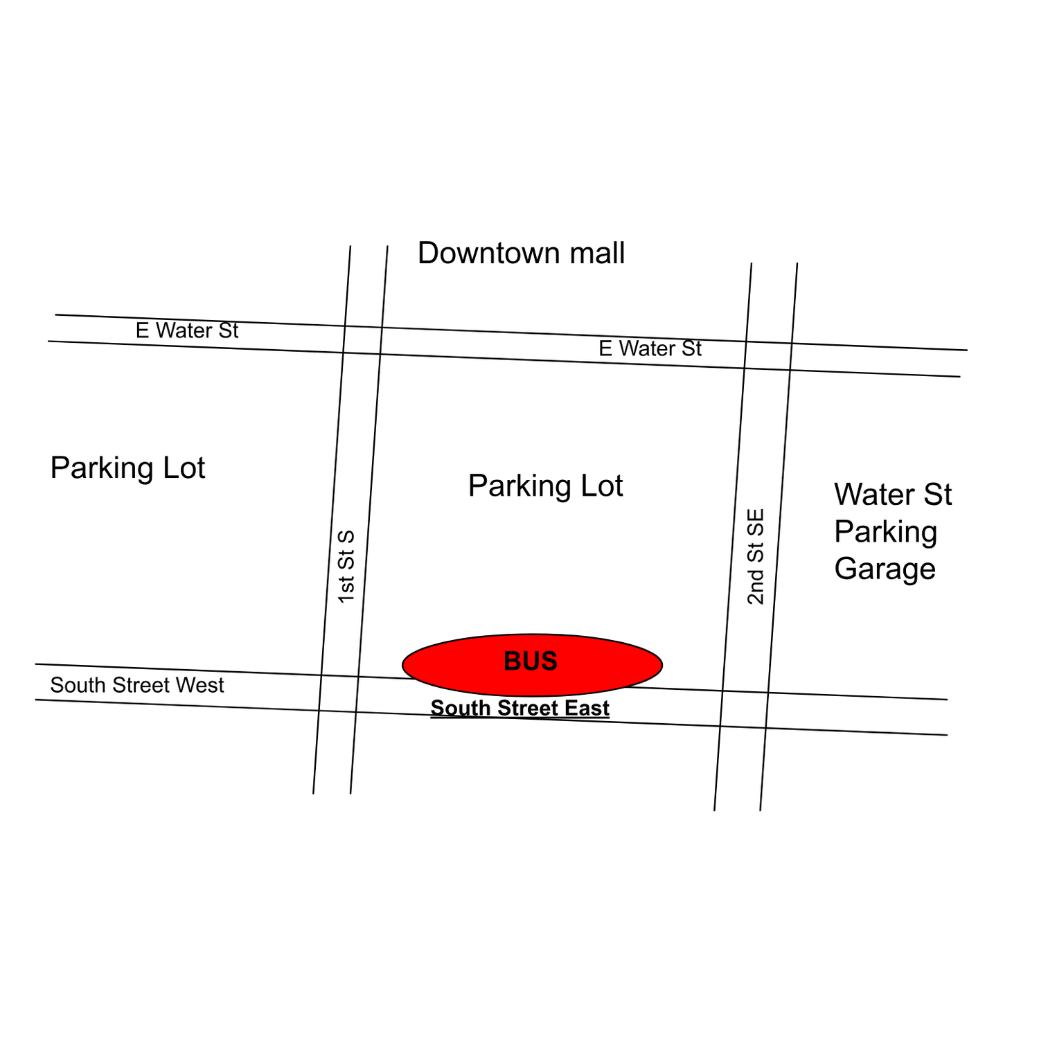 Downtown Shuttle Location Map