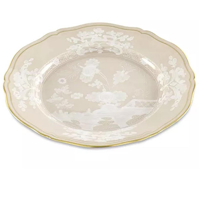 Oriente Italiano Flat Dinner Plate Cream