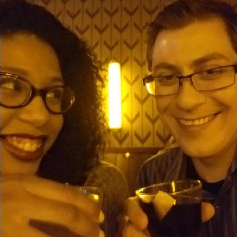 Our first date at the Honeywell, our spot for hipster cocktails and heated debates.