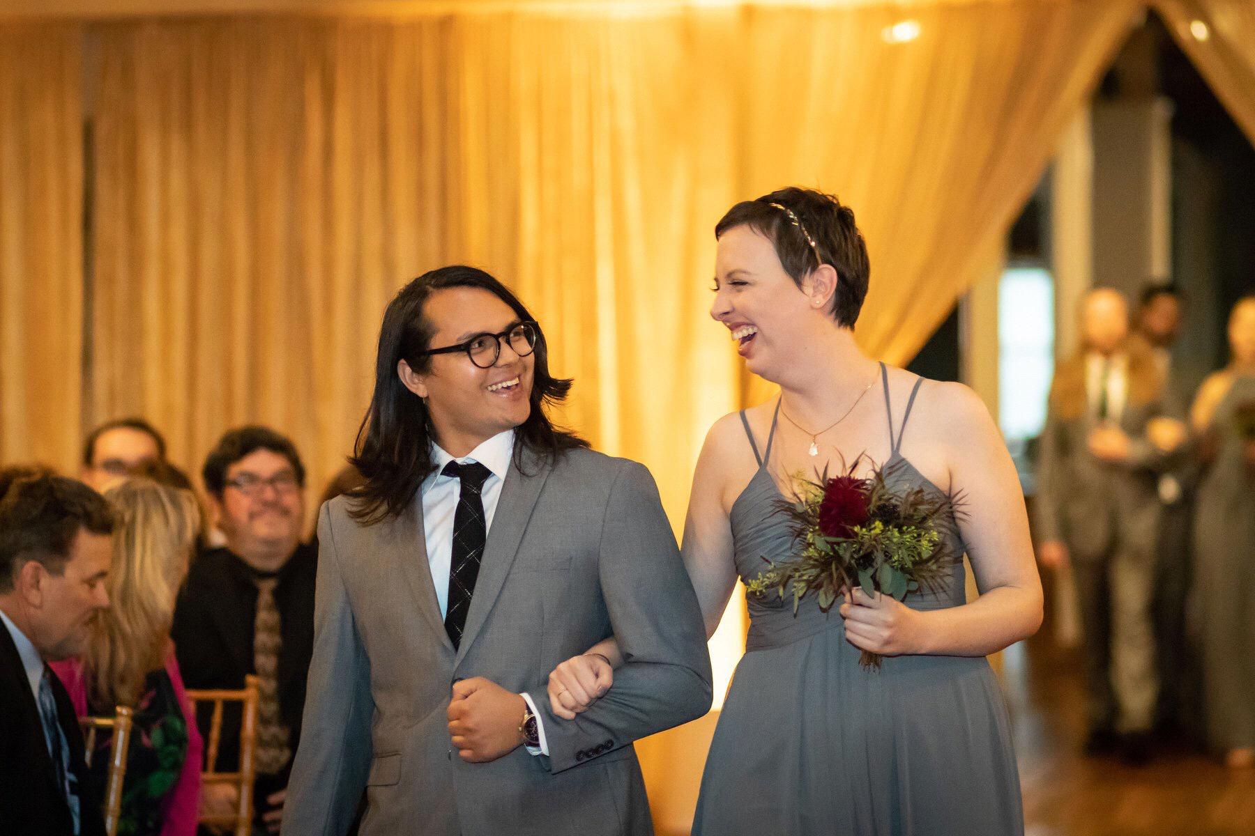 Practicing getting married (only tripped once)