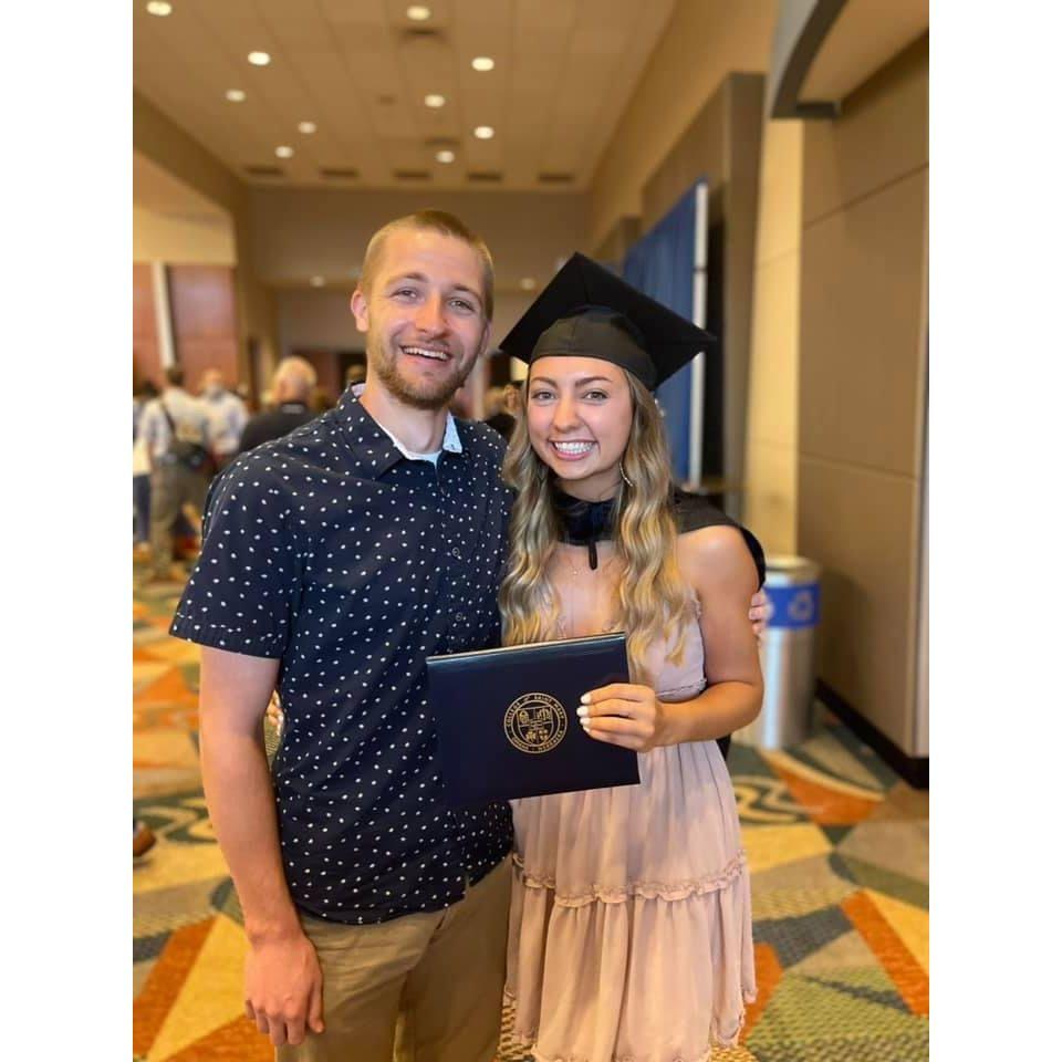 Allie graduating with her Master's degree