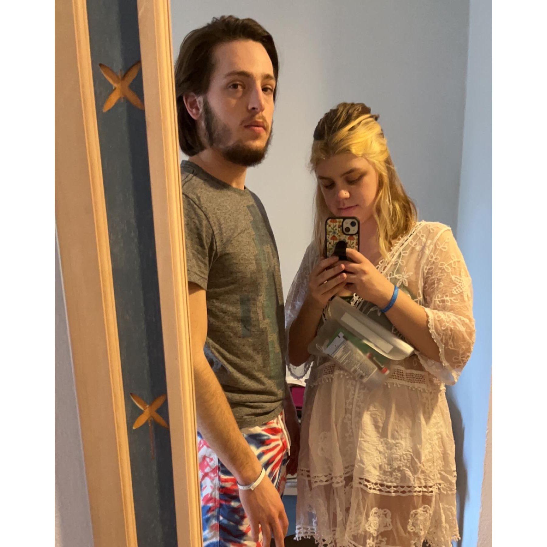 Our trip to Mexico.  We are really bad at taking posed pictures together.