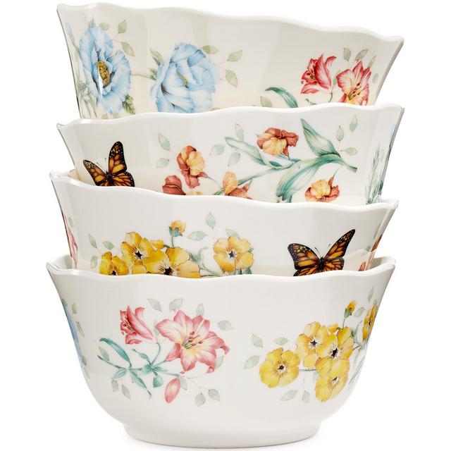 Lenox Butterfly Meadow Set of 4 Melamine All Purpose Bowls