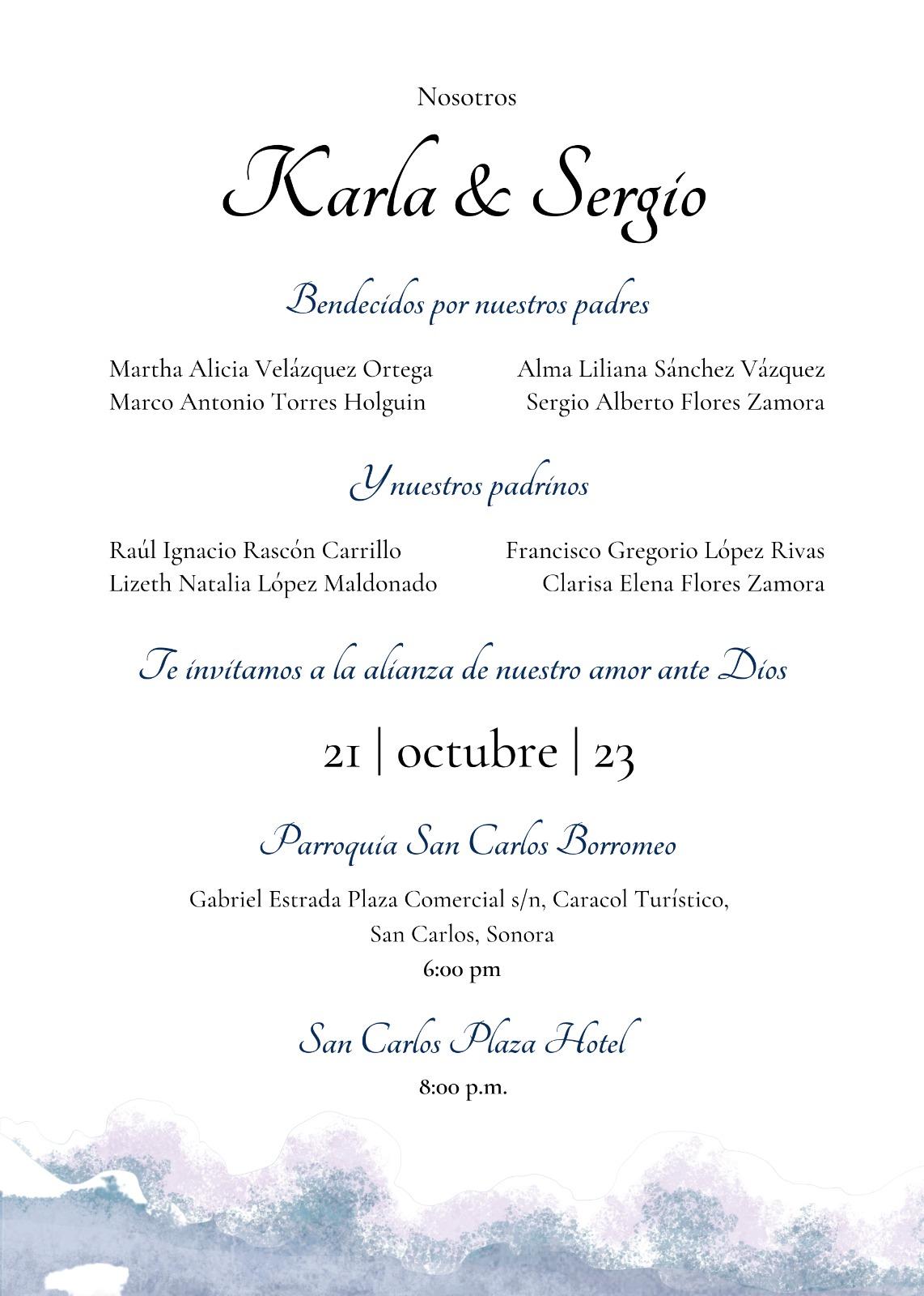 The Wedding Website of Sergio Flores and Karla Torres
