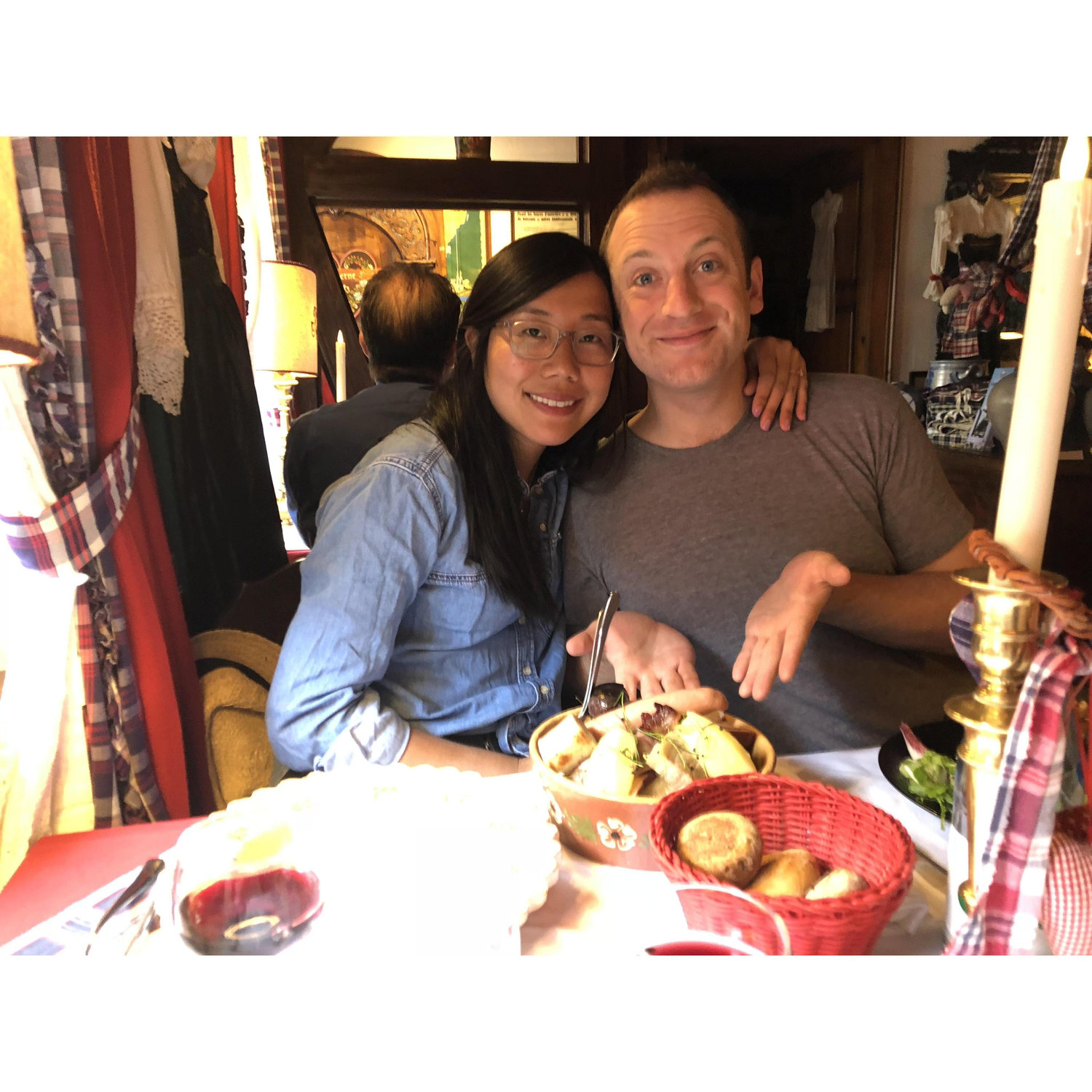 Marveling at a pile of pork products served to us last summer when traveling in France
