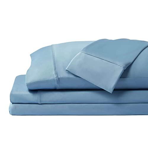 SHEEX - Original Performance Sheet Set with 2 Pillowcases, Ulta-Soft Fabric Transfers Heat and Breathes Better Than Traditional Cotton - Carolina Blue, Queen