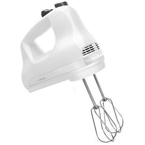 KitchenAid KHM512WH 5-Speed Ultra Power Hand Mixer, White (Renewed)