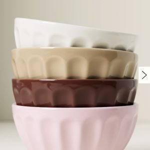The Latte Stoneware Cereal Bowls, Set of 4: Amelie Edition