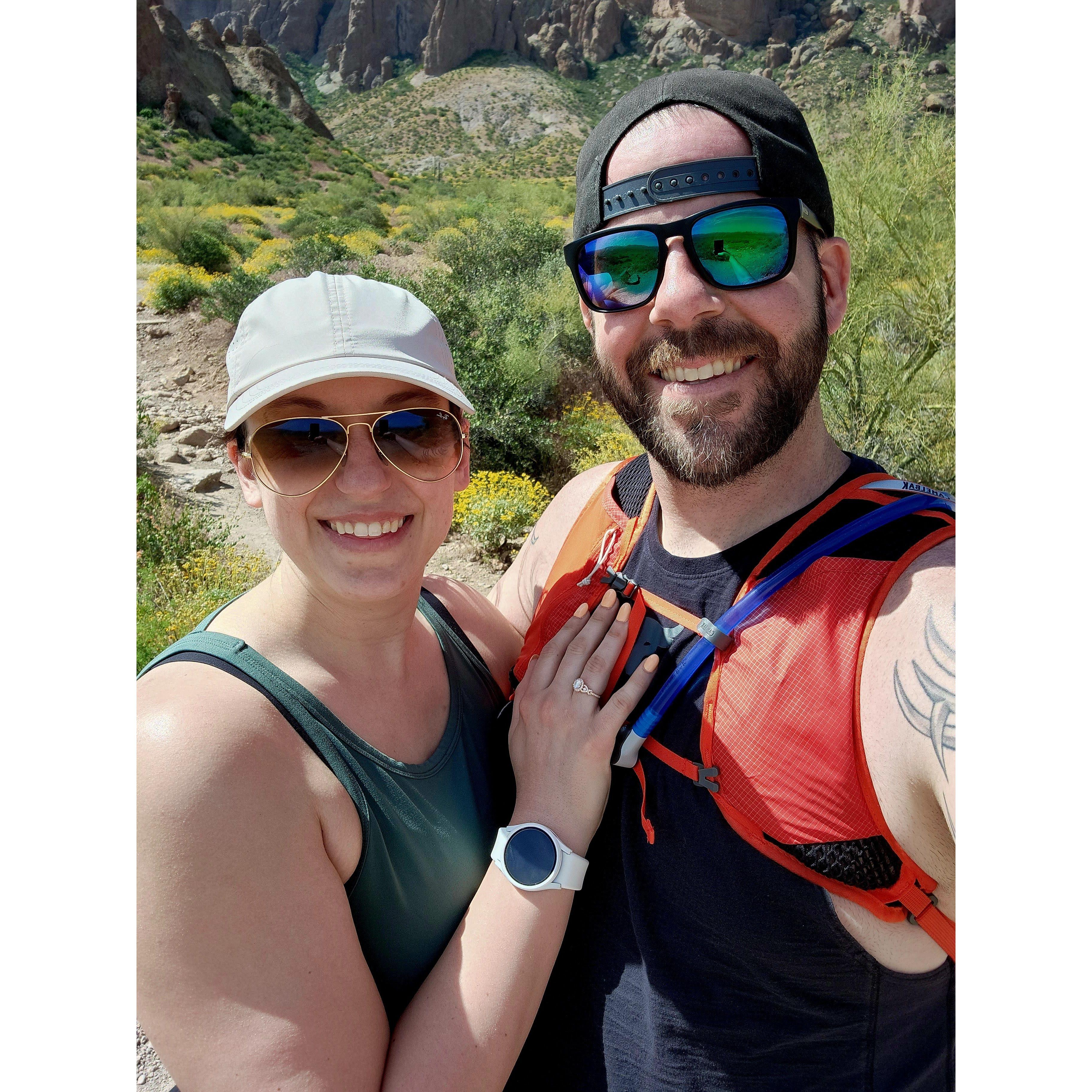 First official hike as an engaged couple!