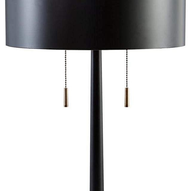 Signature Design by Ashley Amadell 24" Contemporary Metal Table Lamp, Black & Gold Finish