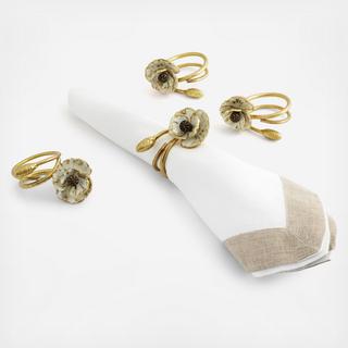 Anemone Napkin Rings, Set of 4