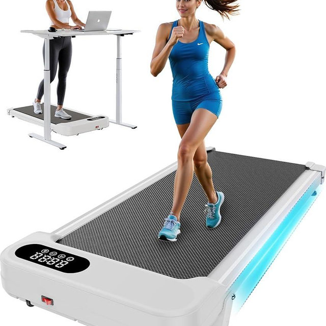 HUANUO Walking Pad Treadmill, Walking Pad with 5° Incline, 330 lbs Weight Capacity, 2.5 HP Low Noise Desk Treadmill, Remote Control & LED Display, Portable Treadmills for Home, Knee Protection