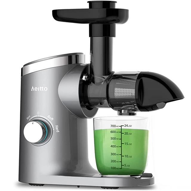 Aeitto Juicer Machines,Celery Juicer Machine,Slow Masticating Juicer,Cold Press Juicer with 2-Speed Modes,Reverse Function & Quiet Motor for Vegetables And Fruits,Easy to Clean with Brush