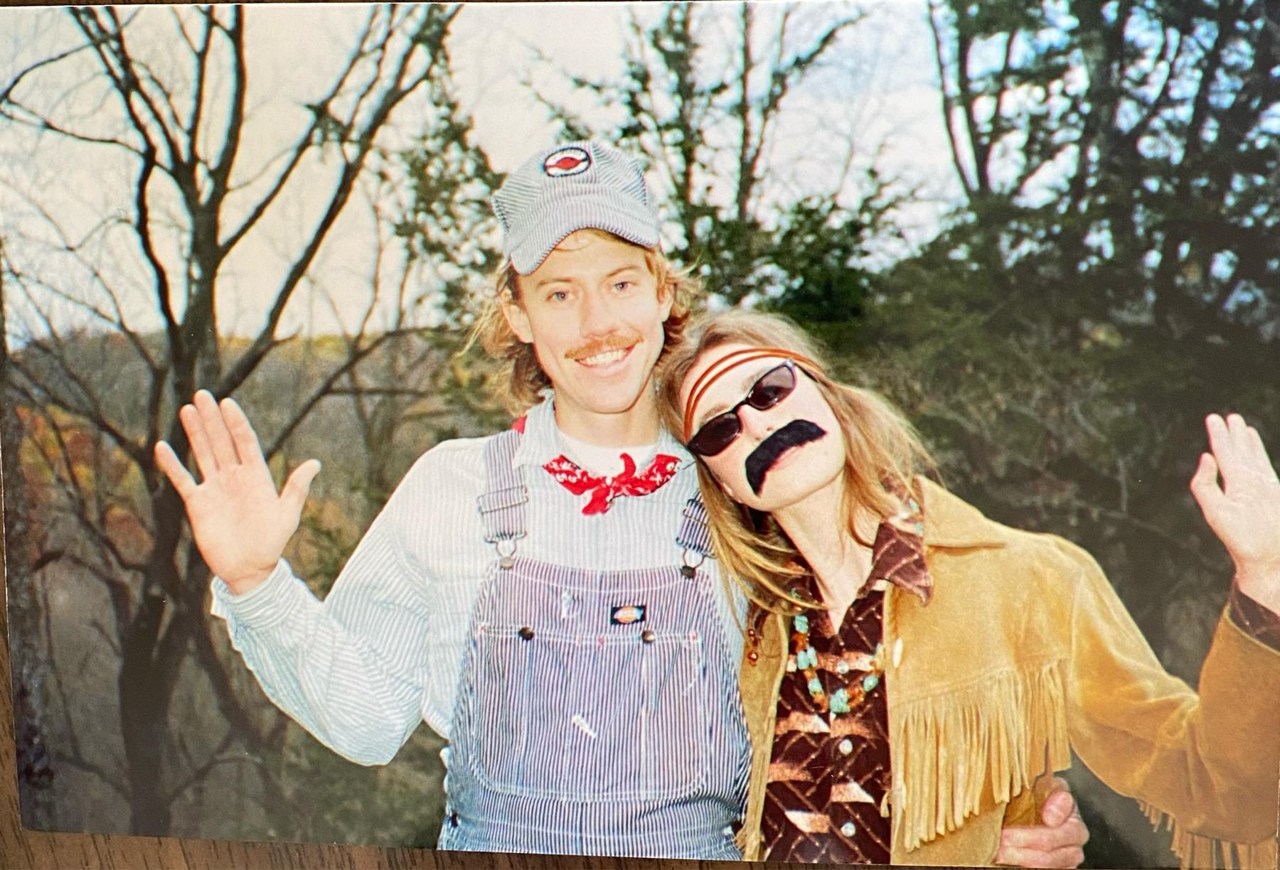 Brendan was a train conductor and I was Dennis Hopper from Easy Rider.