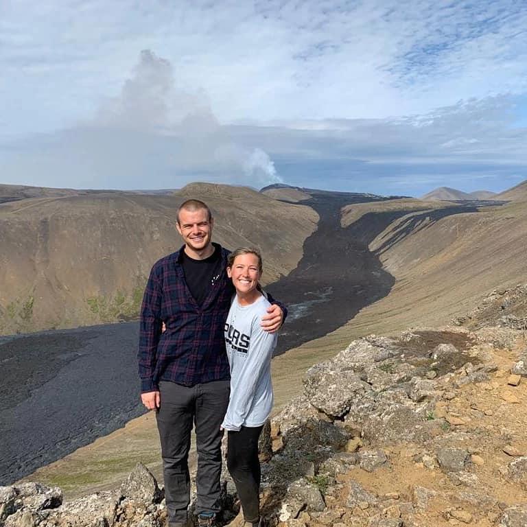 Hiking up an active volcano while visiting Daniel's family in Iceland! 2021