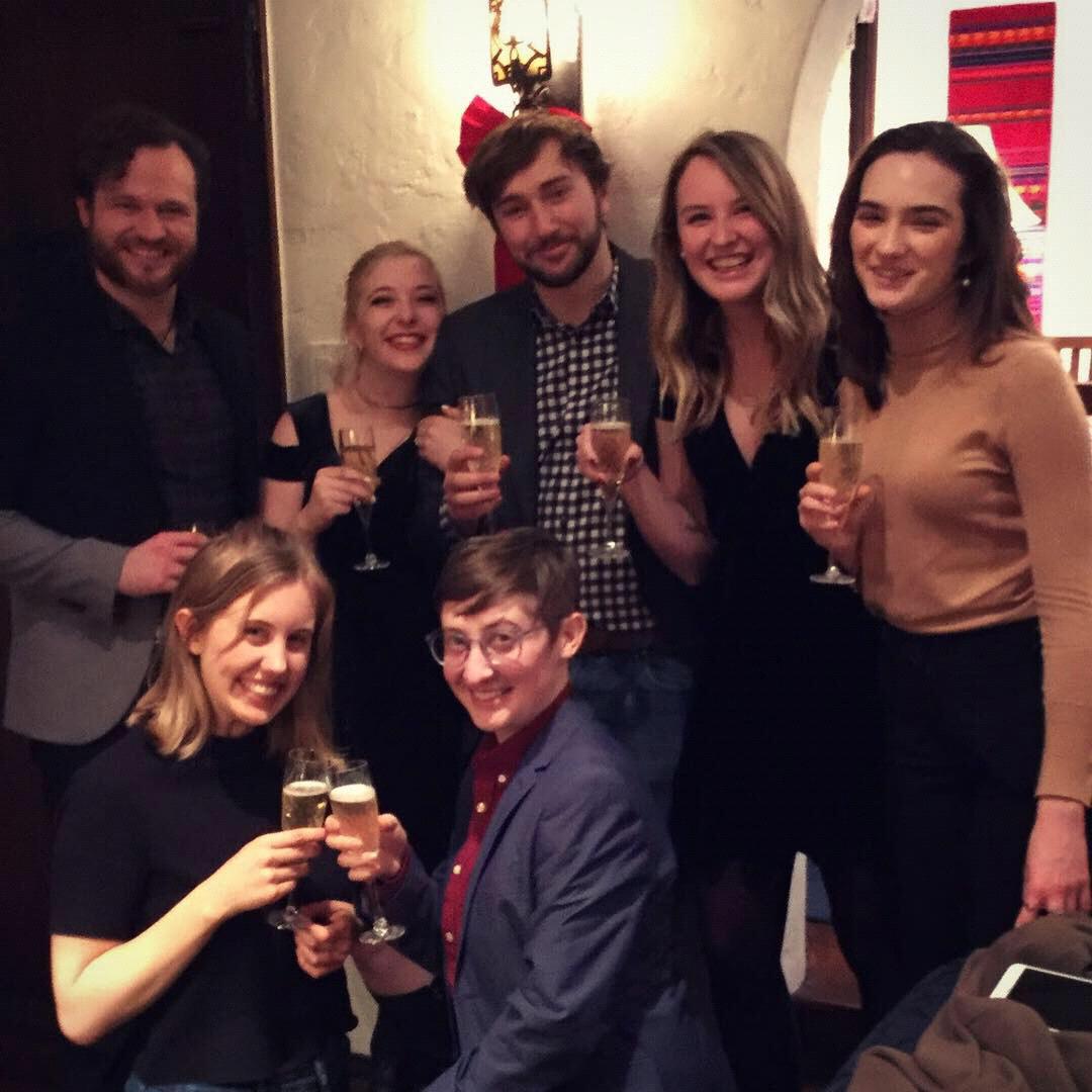 Celebrated the proposal surrounded by some of our closest friends