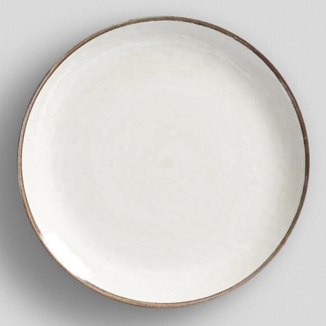 Swirl Melamine Dinner Plate, Set of 4 - Stone