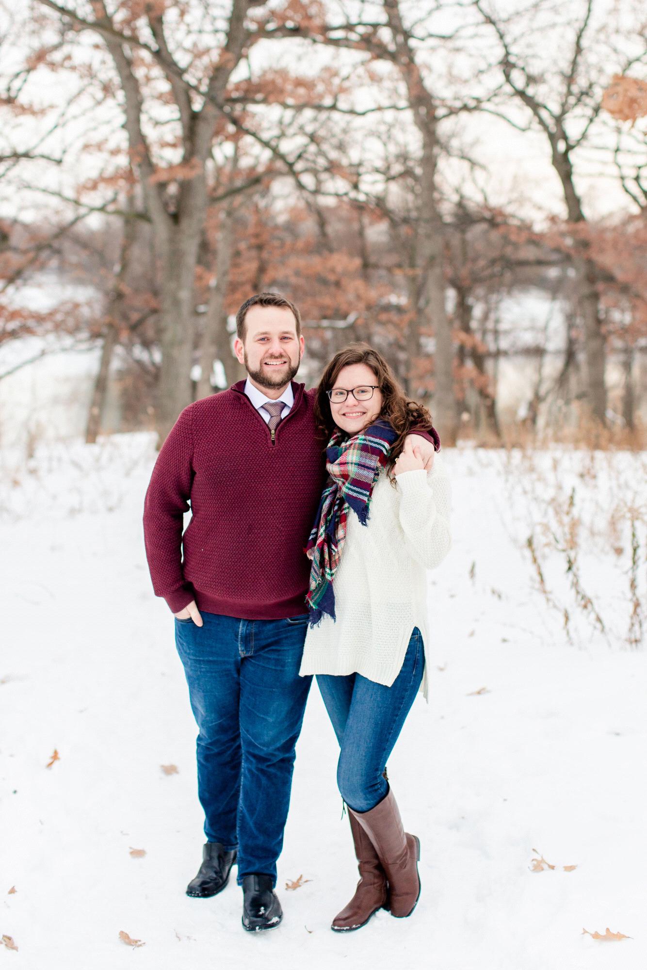 Engagement Photos at Silverwood Park in St. Anthony, MN - December 7, 2019 (photo credit: Katzie & Ben Photography)