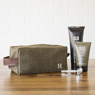 Personalized Men's Green Dopp Kit
