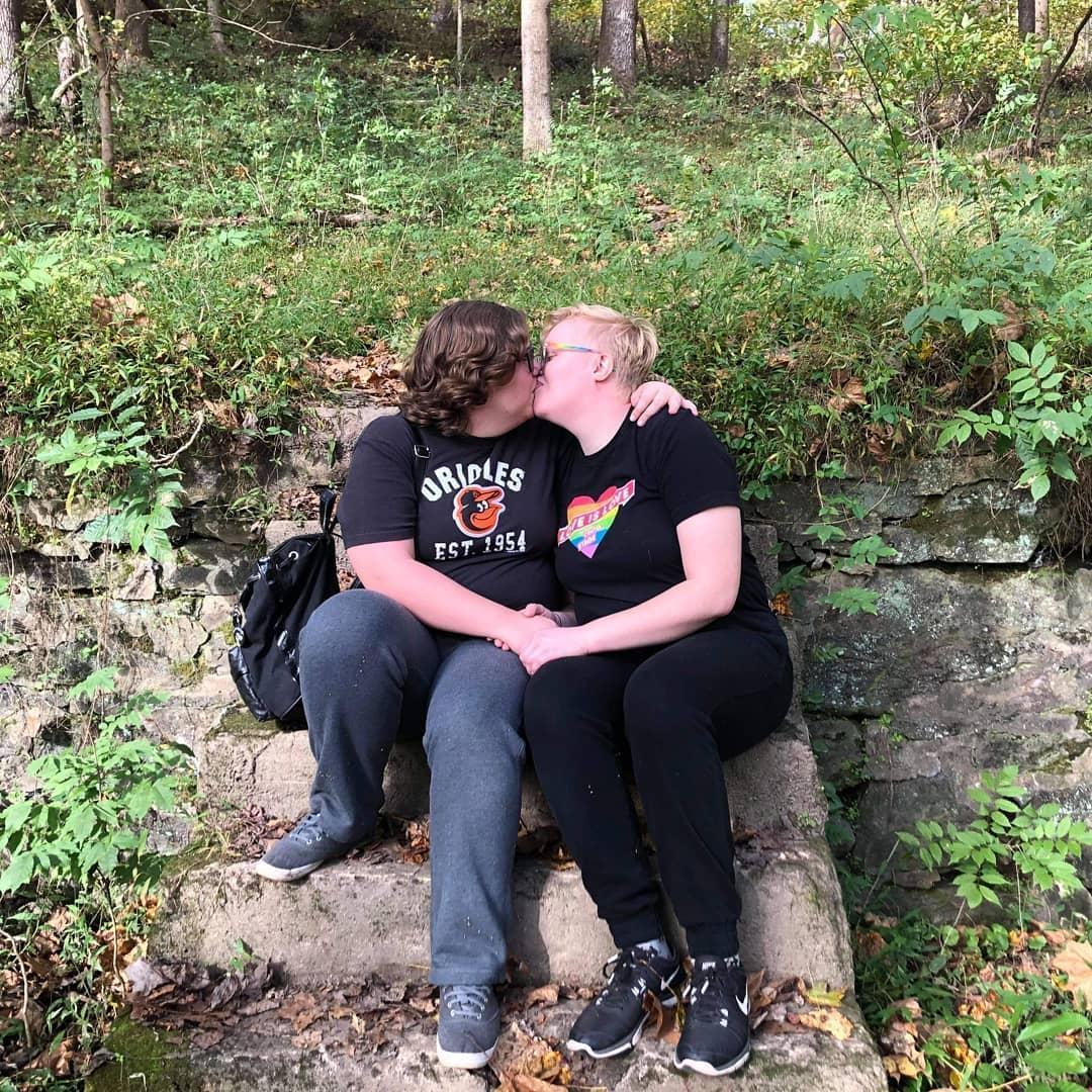 Cheesy photo while hiking at Patapsco State Park.