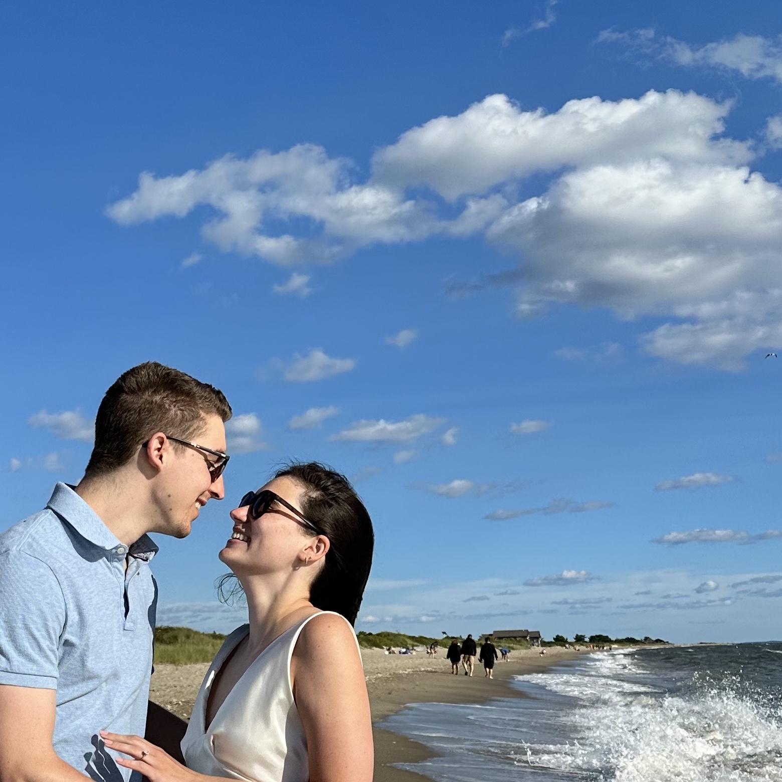 Our engagement party at the beach🤍