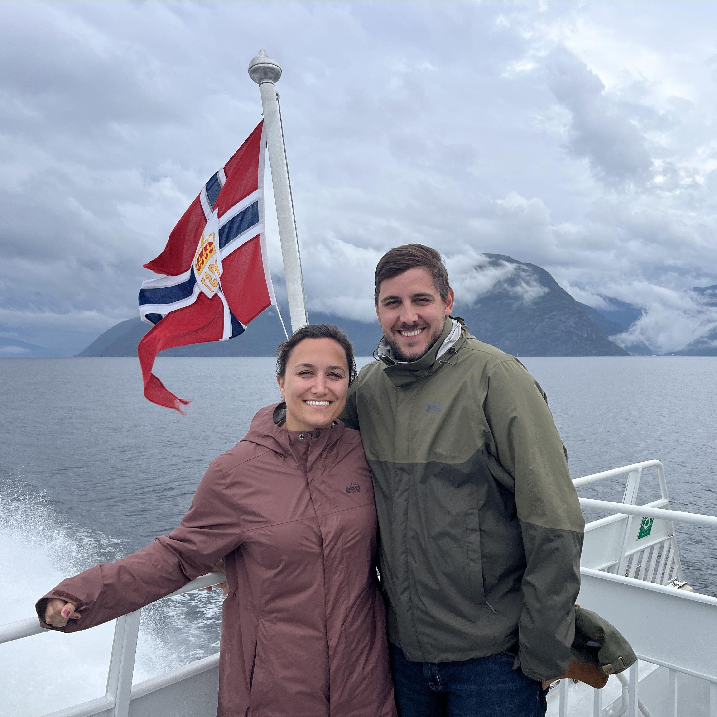 On a ferry to see the Fjords in Norway!