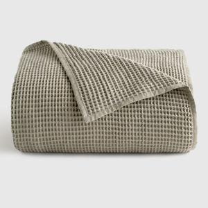 Organic Waffle Bed Blanket - Dried Sage, Full/Queen