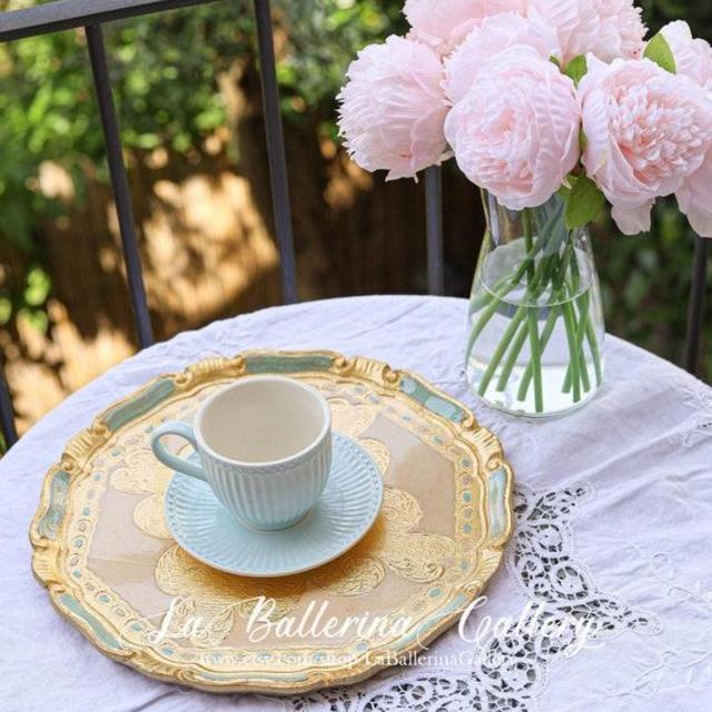 Florentine gold baroque tea tray