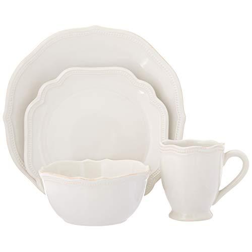 Lenox 4-Piece French Perle Bead Dinner Set, White