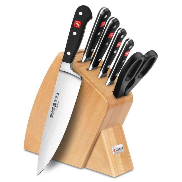 Wusthof Classic 7-piece Slim Knife Block Set (Natural)