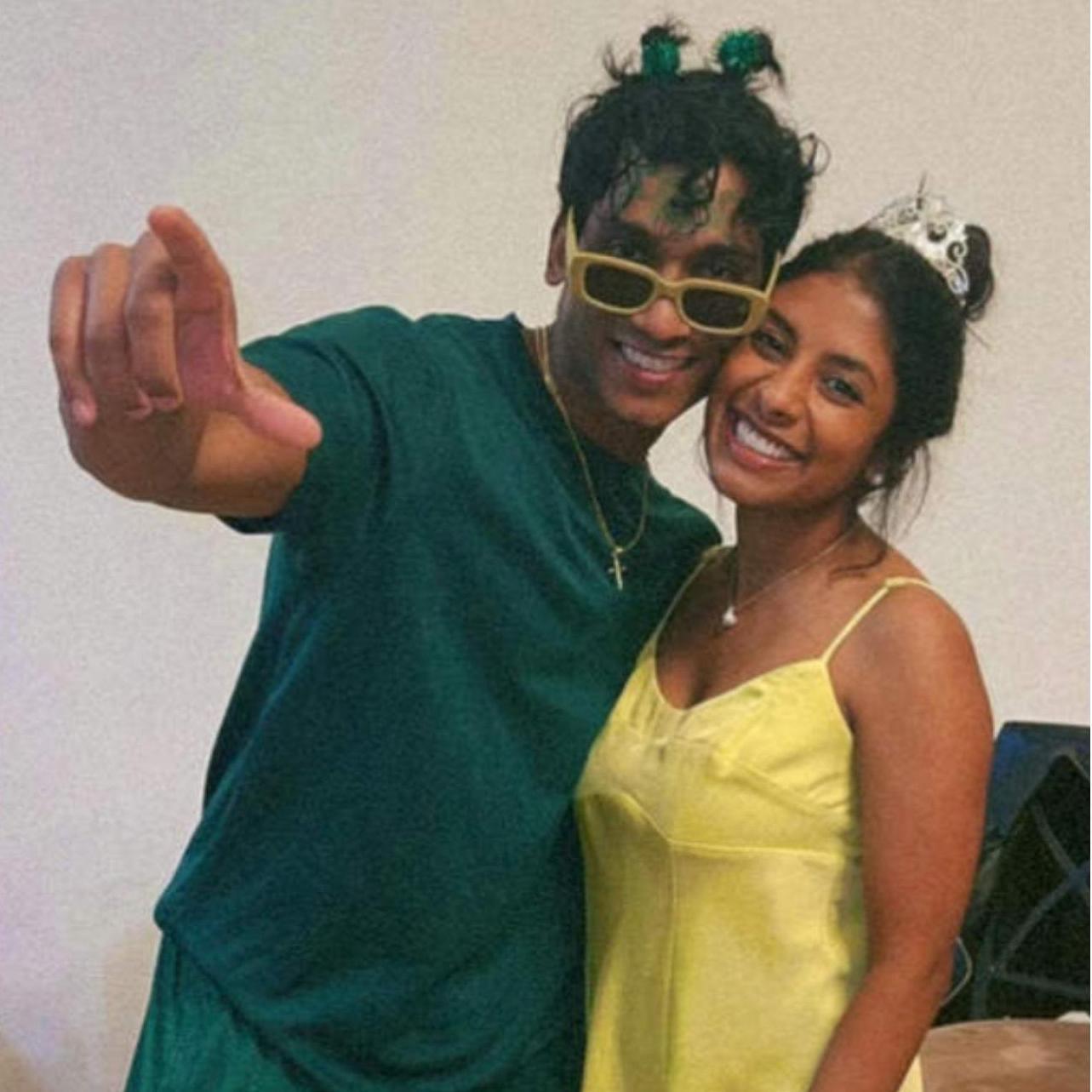 Princess and the frog! (our VERY last minute costume)