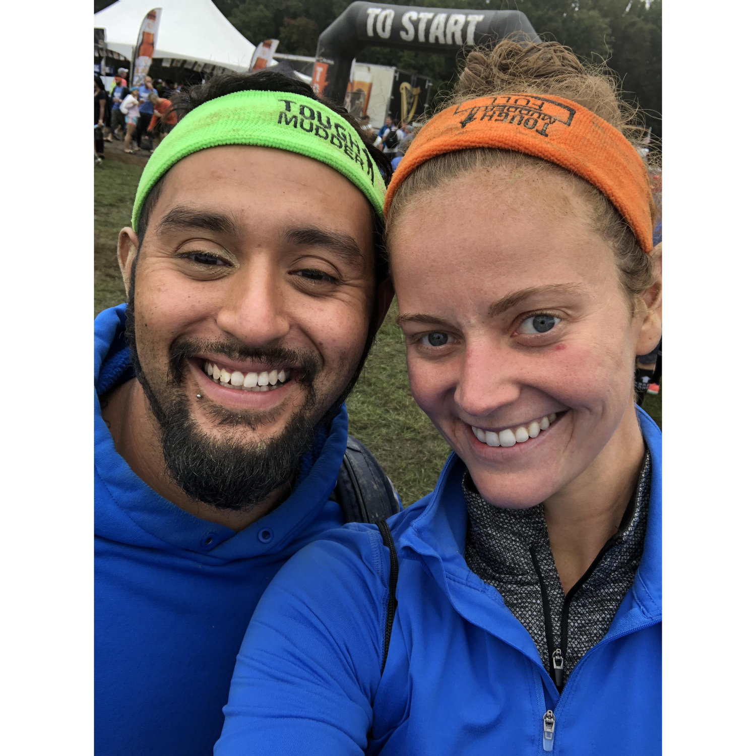 After running our first Tough Mudder together.