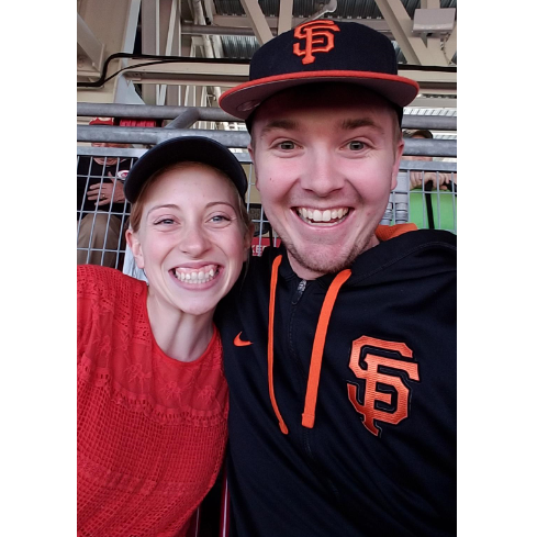 Justin and Laura reignited their baseball rivalry once again at a Reds vs. Giants game in May 2017. Every time they've gone to a Reds-Giants game, the Reds have won!