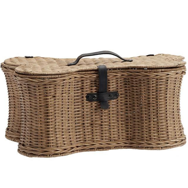 Pet Woven Rattan Bone Toy Basket, Large