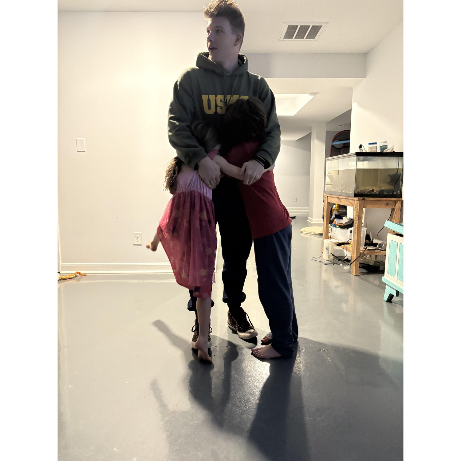 The littles saying goodbye to one of their favorite people :(