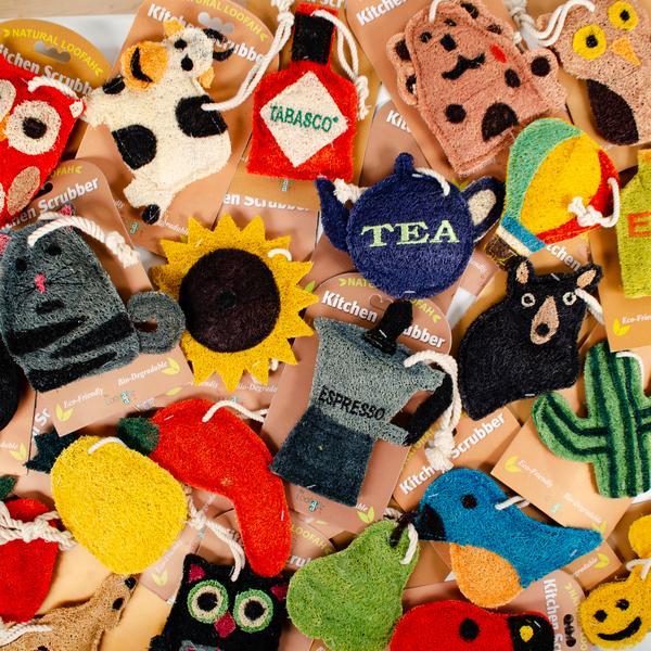 Natural Kitchen Scrubbers by Kei & Molly Textiles