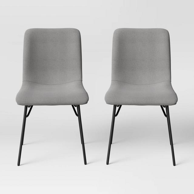 2pk Turnbull Upholstered Dining Chairs Light Gray - Project 62™