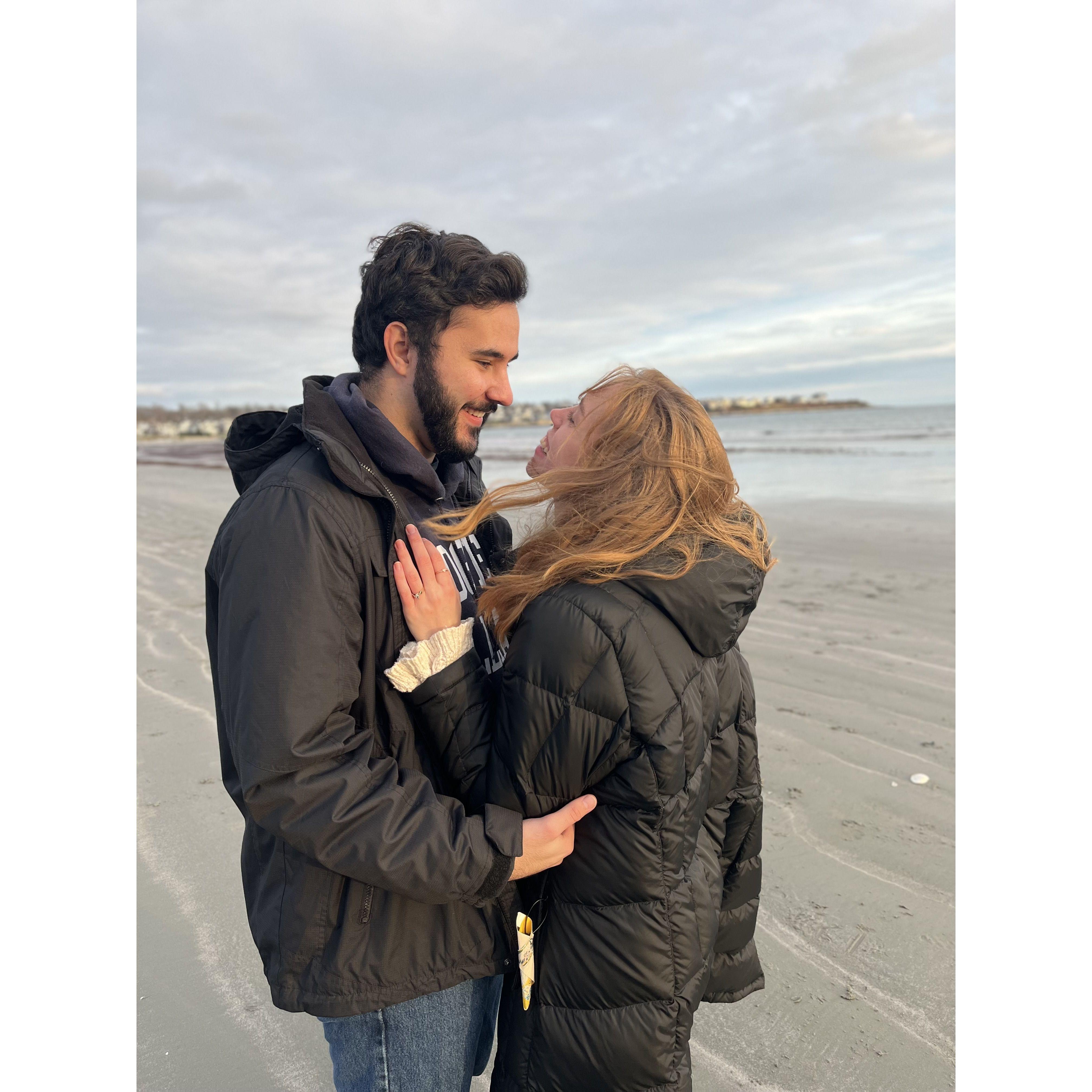 Right after Liz said "Yes!"