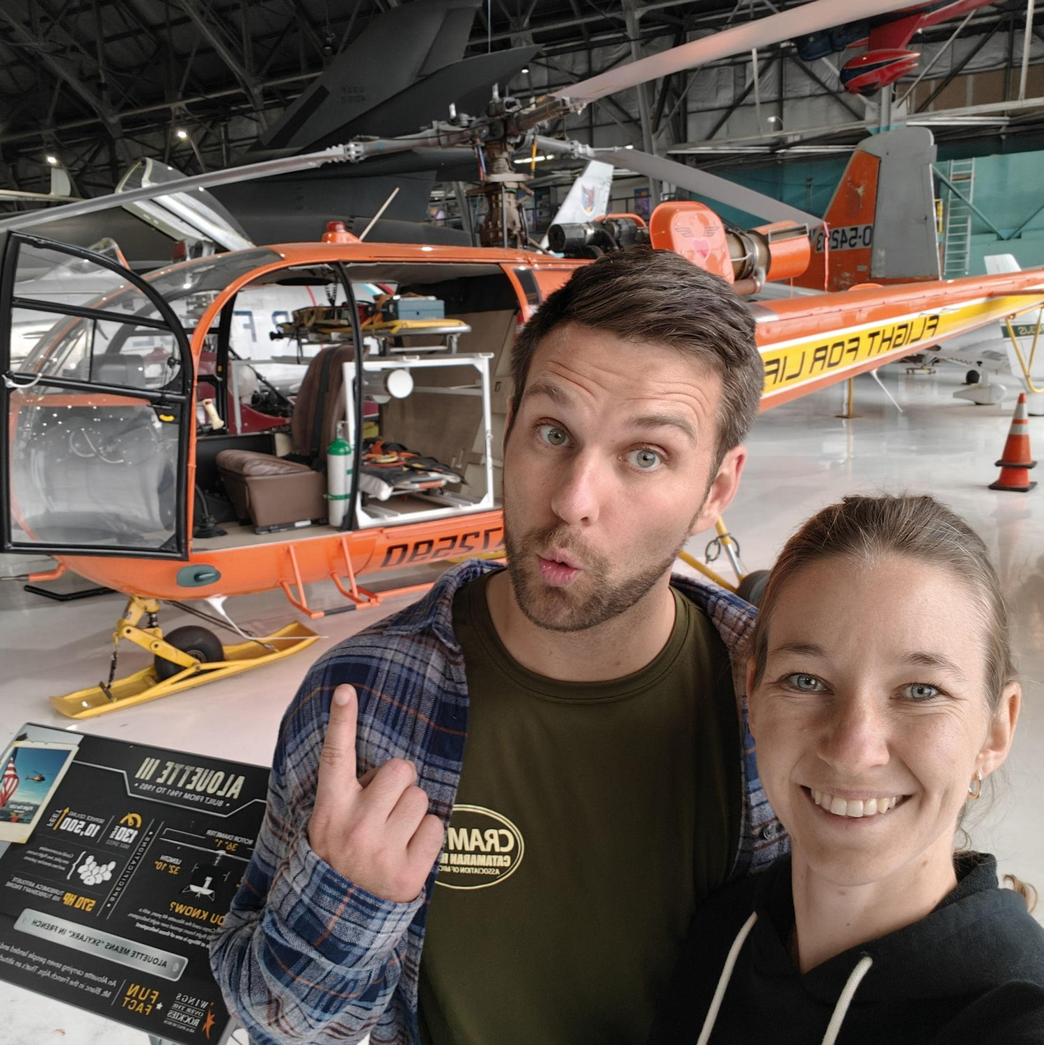 We almost missed a flight because we both wanted to stay at the cool plane museum