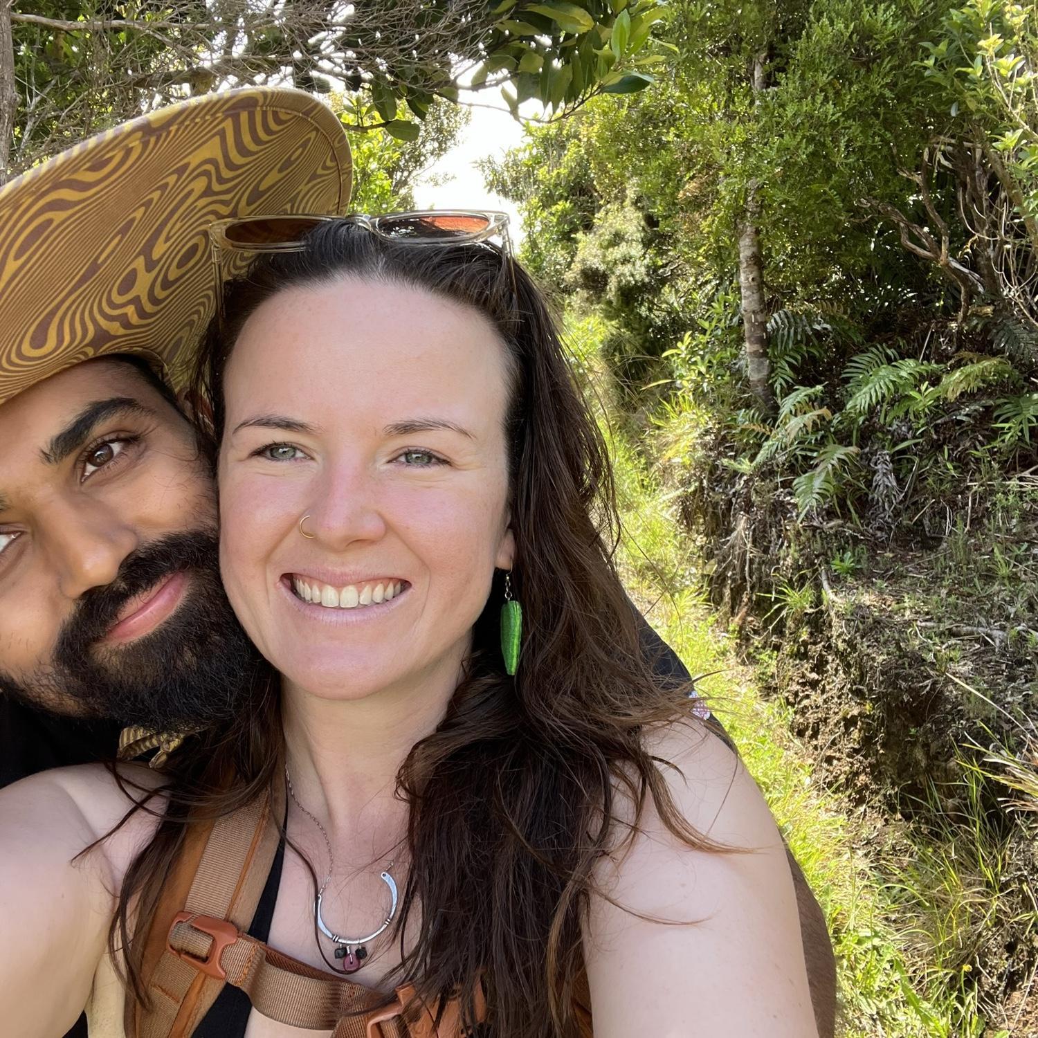 November 2022 - Whatipu Caves - Crazy windy but still a gorgeous day for a trek. The big Baggu hat was doing tricks like the inflatable tube man outside T-Mobile.